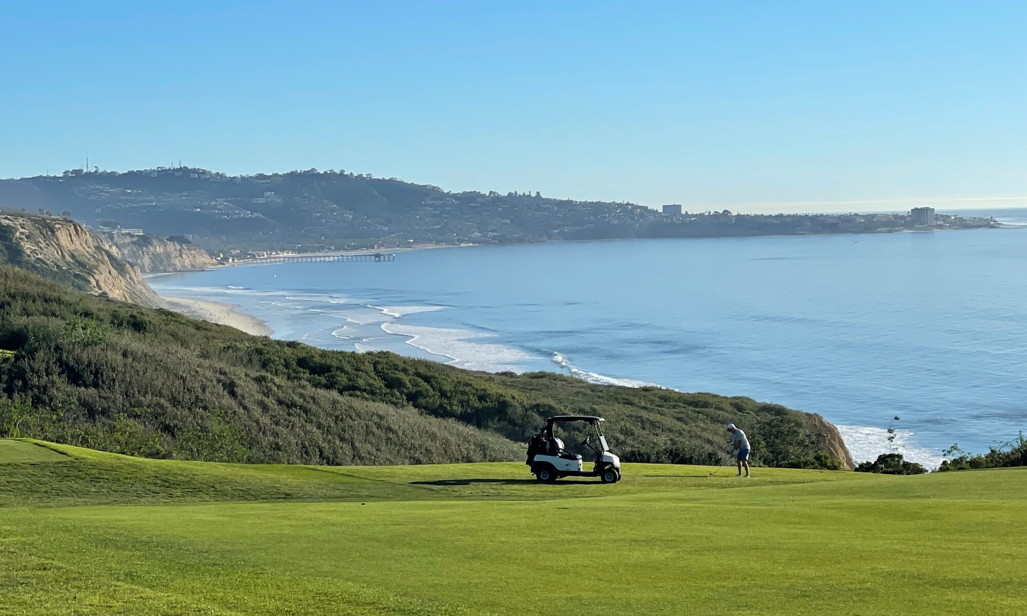 Torrey Pines North hole 16 golfer