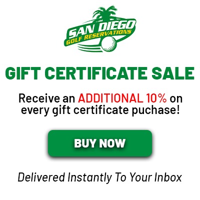 San Diego Golf Gift Certificate Sale